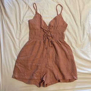 Front tie romper